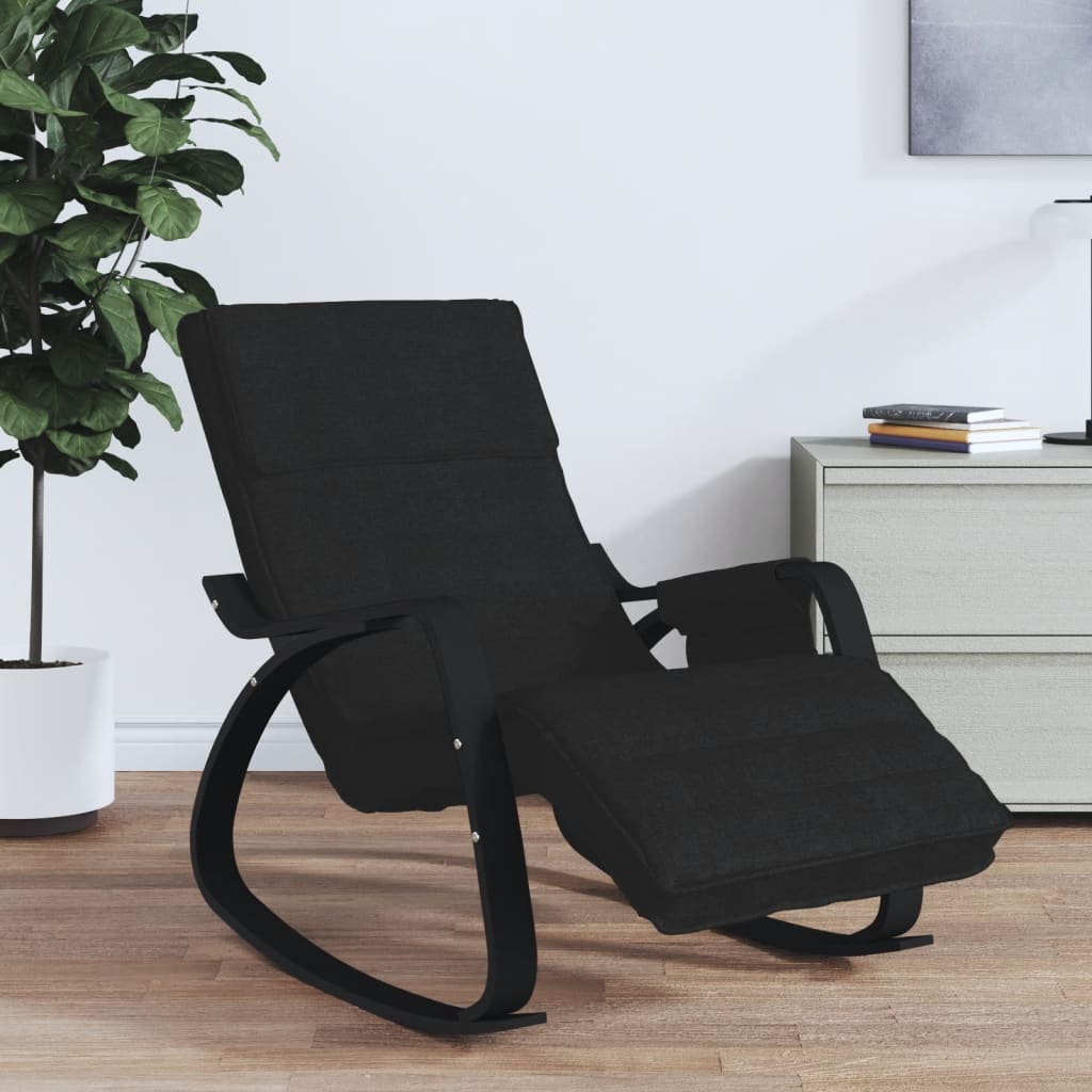 Rocking Chair Black Fabric - OLBRIT