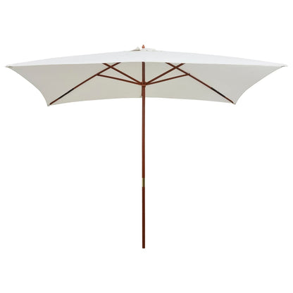 Outdoor Umbrella with Wooden Pole 200x300 cm - OLBRIT