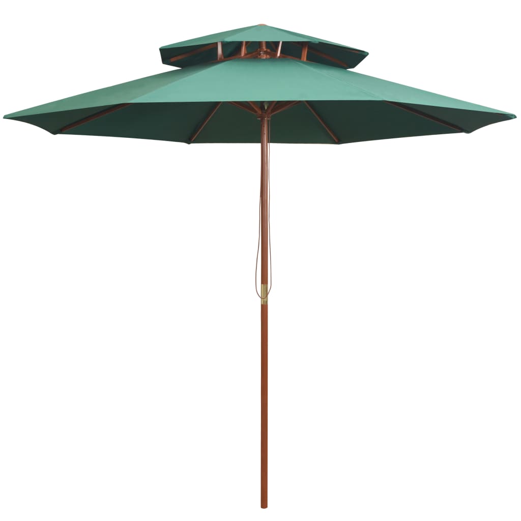 Double Decker Umbrella with Wooden Pole 270 cm - OLBRIT