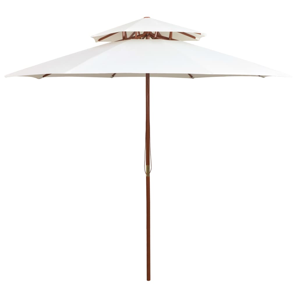 Double Decker Umbrella with Wooden Pole 270 cm - OLBRIT