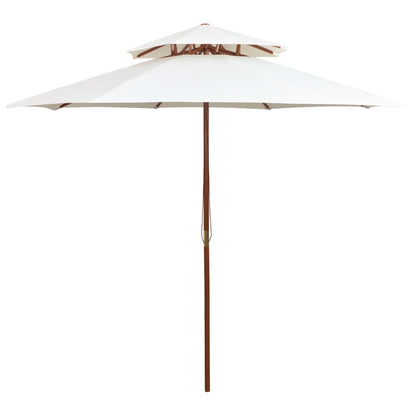 Double Decker Umbrella with Wooden Pole 270 cm - OLBRIT
