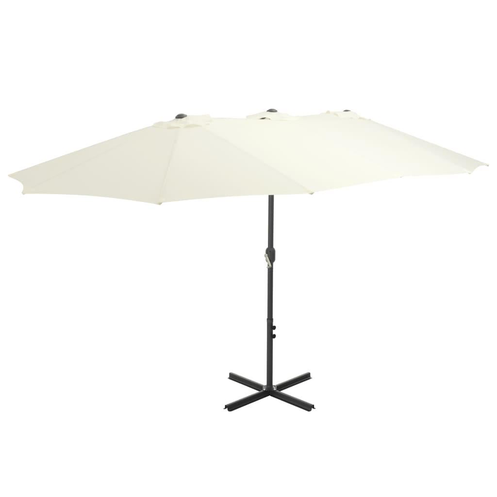 Outdoor Parasol Umbrella with Aluminium Pole 460x270 cm - OLBRIT