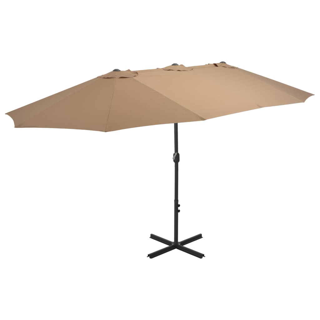 Outdoor Parasol Umbrella with Aluminium Pole 460x270 cm - OLBRIT