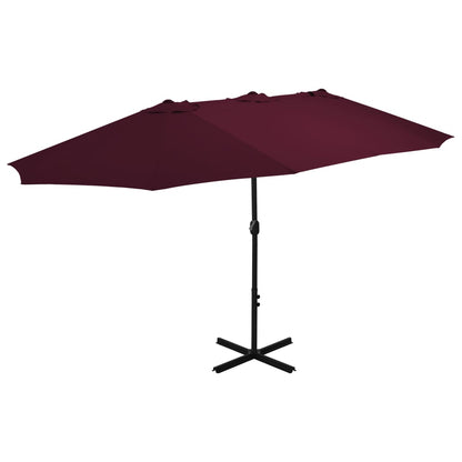 Outdoor Parasol Umbrella with Aluminium Pole 460x270 cm - OLBRIT