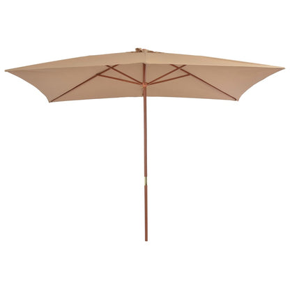 Outdoor Umbrella with Wooden Pole 200x300 cm - OLBRIT