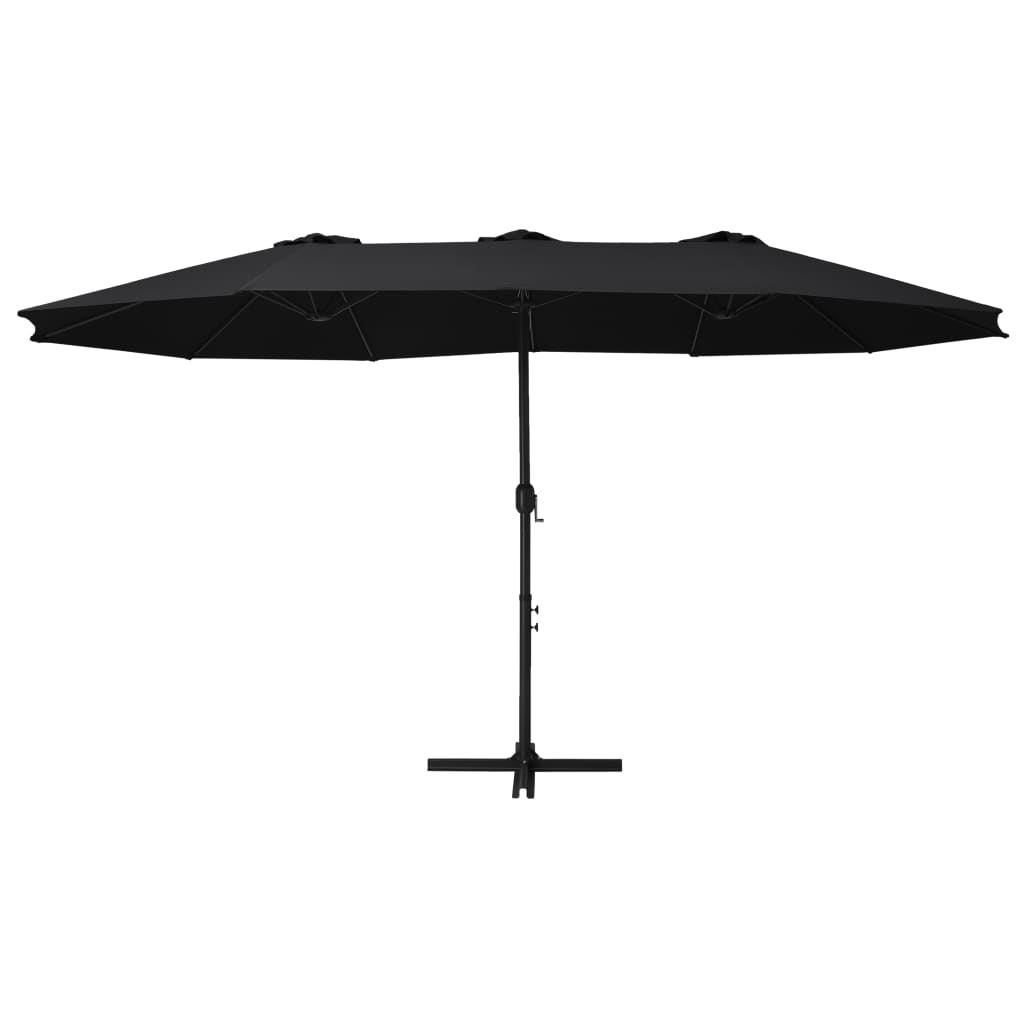 Outdoor Parasol Umbrella with Aluminium Pole 460x270 cm - OLBRIT