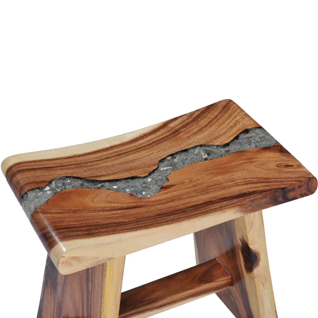 Stool Solid Suar Wood and Polyresin - OLBRIT