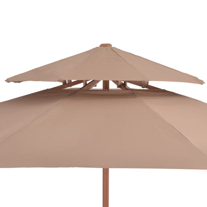 Double Decker Umbrella with Wooden Pole 270 cm - OLBRIT