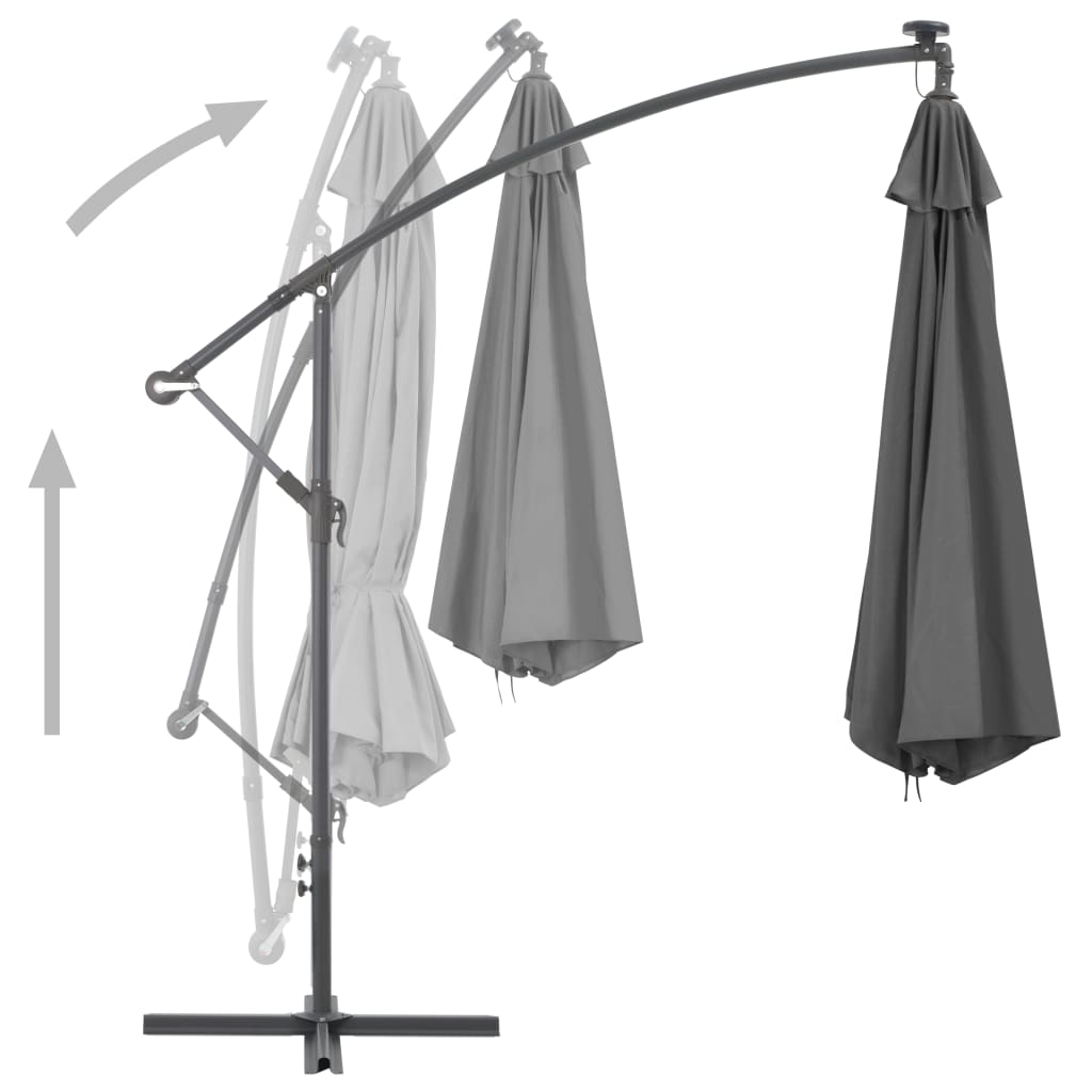 Cantilever Umbrella with Steel Pole 300 cm - OLBRIT