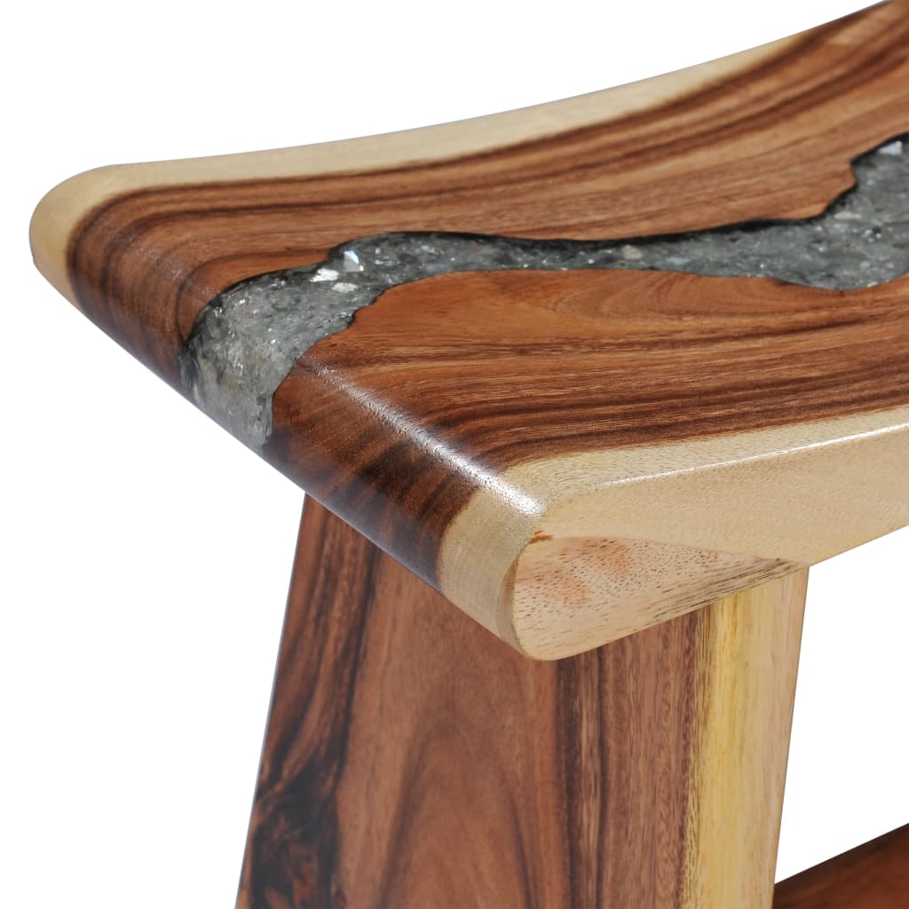 Stool Solid Suar Wood and Polyresin - OLBRIT