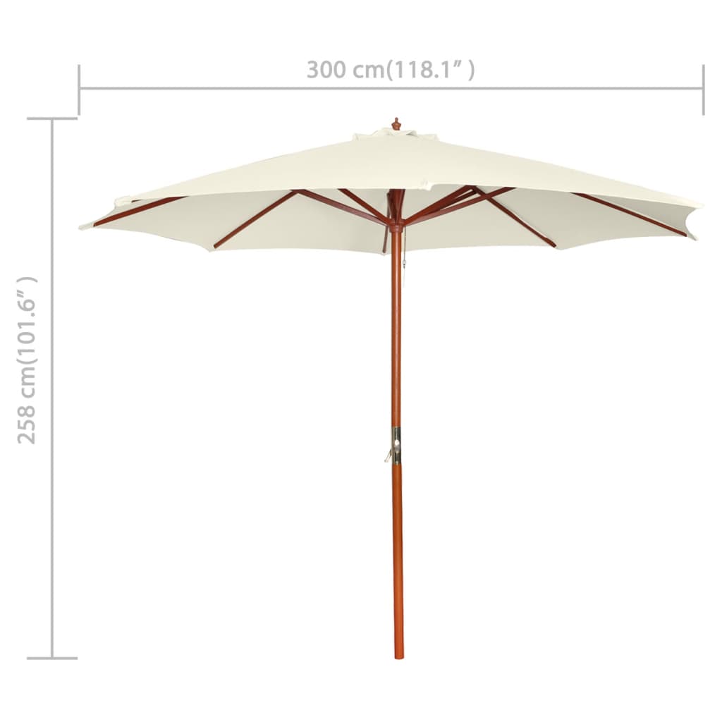 Garden Parasol 300x258 cm - OLBRIT