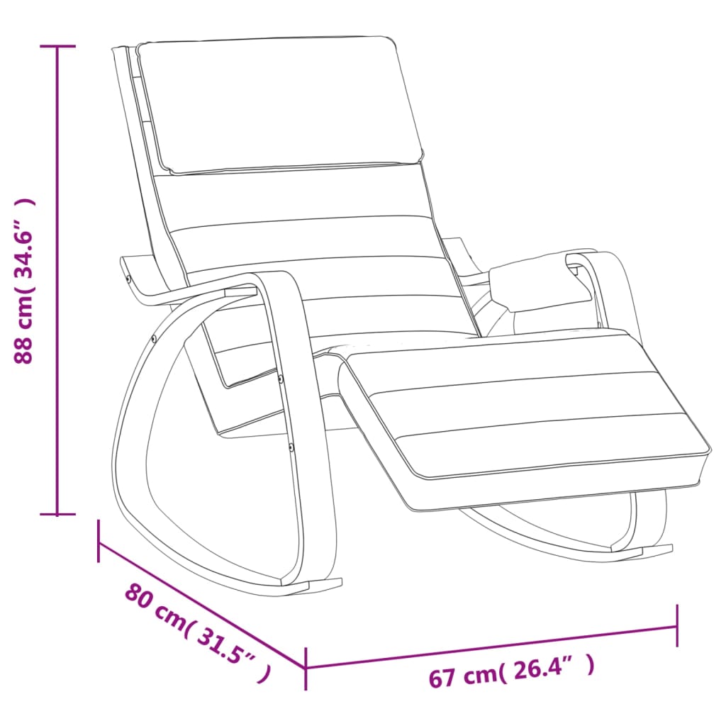 Rocking Chair Black Fabric - OLBRIT