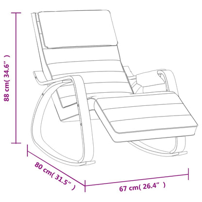 Rocking Chair Black Fabric - OLBRIT