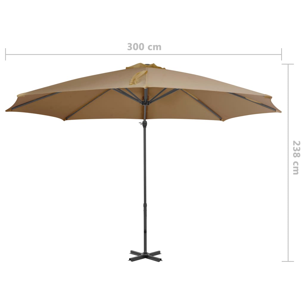 Cantilever Umbrella with Aluminium Pole 300 cm - OLBRIT