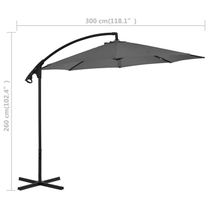 Cantilever Umbrella with Steel Pole 300 cm - OLBRIT