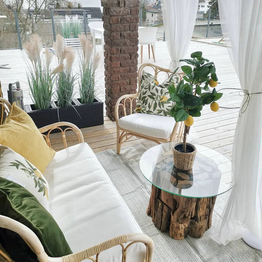 Coffee Table Solid Teak Driftwood 60 cm - OLBRIT