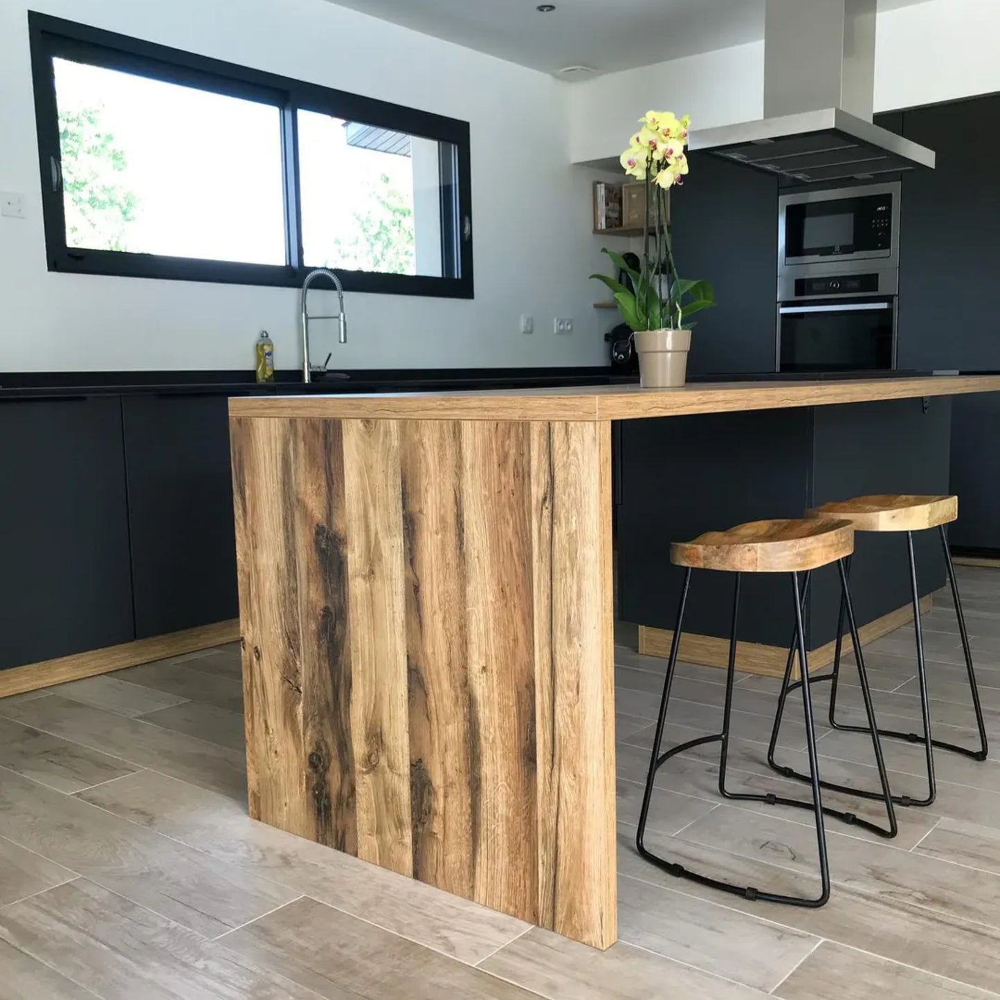 Bar Stools 2 pcs Solid Mango Wood - OLBRIT